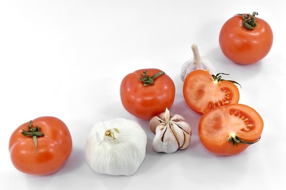 aromatik, bawang putih, rempah-rempah, tomat, sayuran, makanan, tomat, bahan, Vitamin, sayur