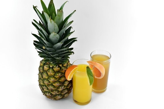 dryck, fruktjuice, lemonad, limefrukt, ananas, mogen frukt, sirap, mat, tropisk, frukt