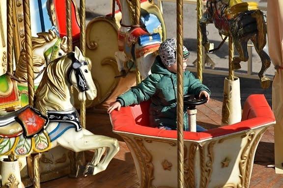 amusement, carousel, kid, mechanism, ride, carnival, art, festival, traditional, sculpture