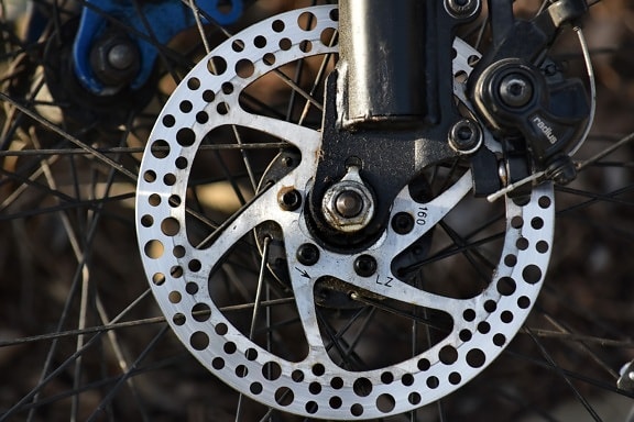 broms, krom, växel, hjulet, stål, maskiner, cykel, järn, gamla, motorn