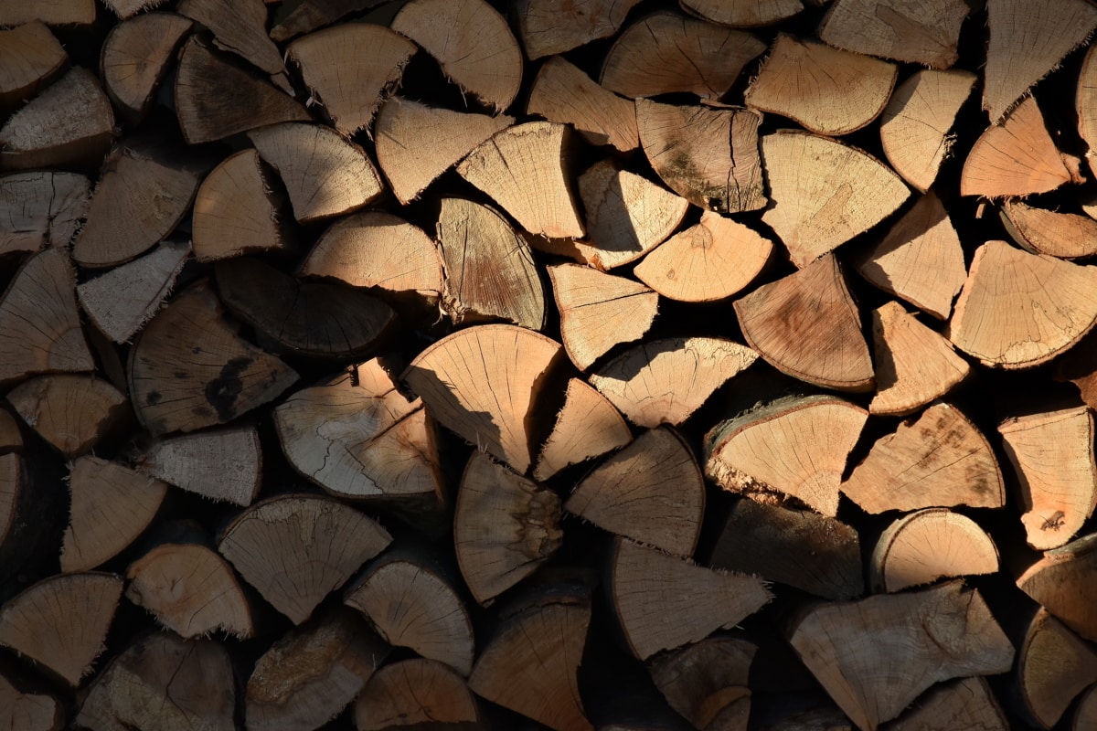 Brennholz, Textur, Holz, Stapel, trocken, rau, Muster, Material, Oberfläche, Braun