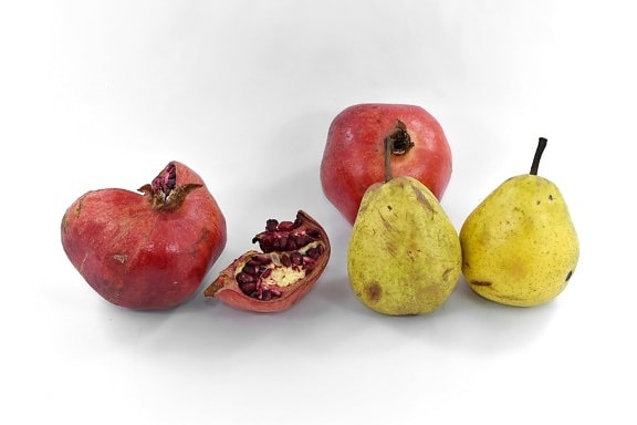 läckra, päron, granatäpple, frö, skivor, C vitamin, söt, kost, frukt, päron