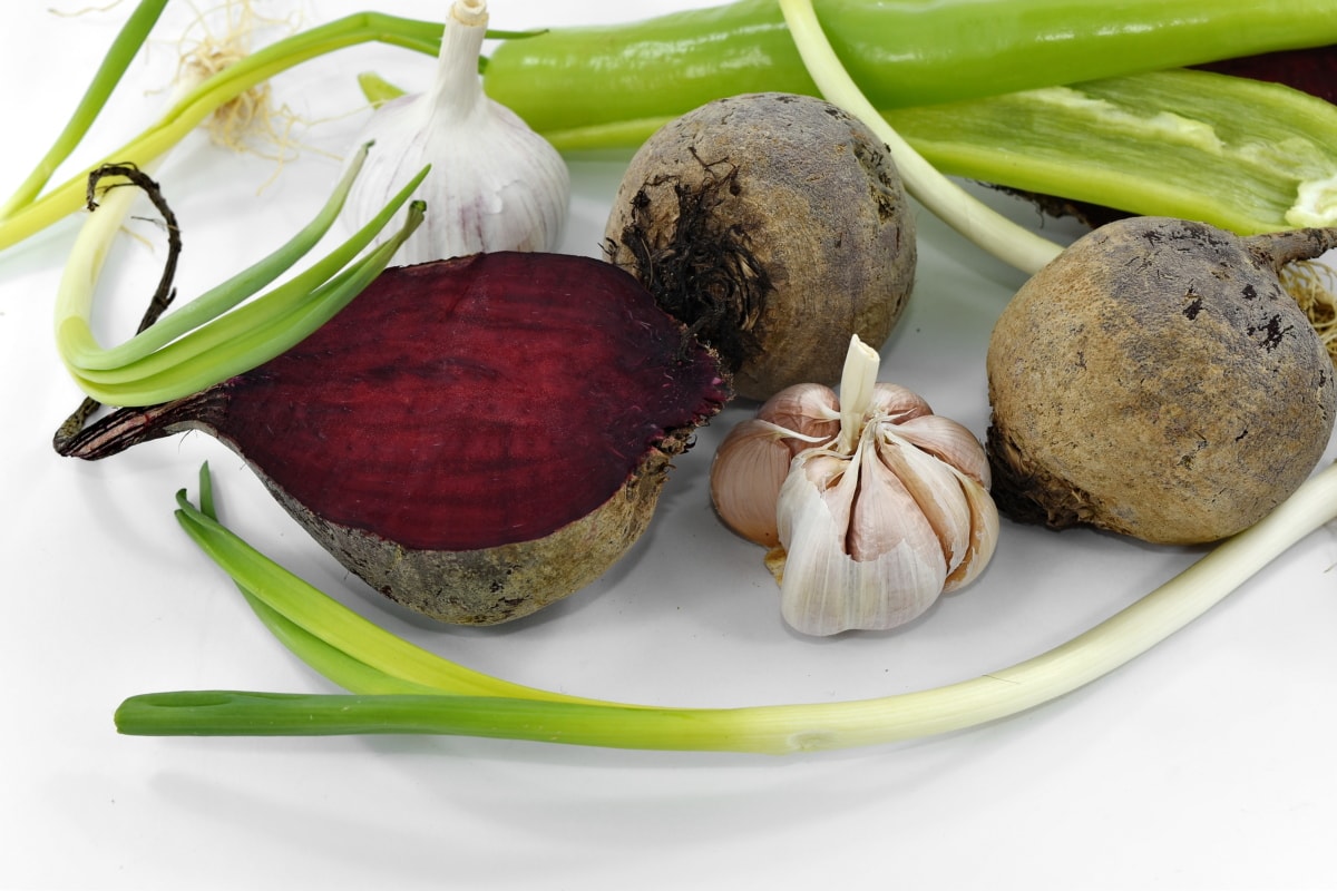 beetroot, garlic, leek, wild onion, food, pepper, vegetable, ingredients, health, root