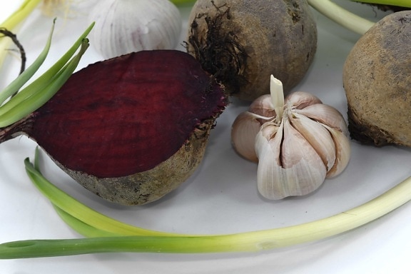 beetroot, garlic, onion, vegetable, bulb, food, root, health, ingredients, cooking