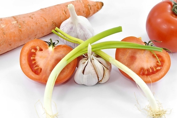 аромат, морков, див лук, чесън, подправка, домати, витамин Ц, див лук, съставки, здраве