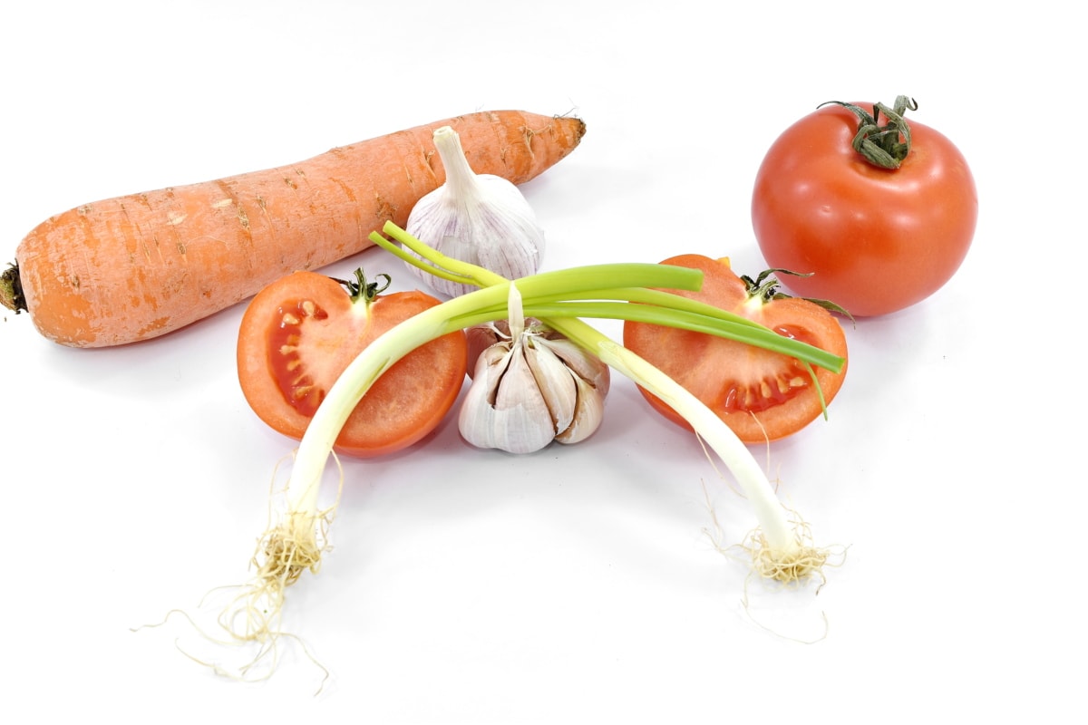 Antioxidans, Karotte, Schnittlauch, Tomaten, Gemüse, Vitamin C, wilde Zwiebel, Tomaten, Gemüse, gesund