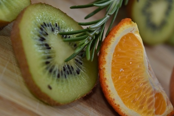 aromatische, tak, Kiwi, mandarijn, sinaasappelschil, kruid, vrucht, vitamine, voedsel, vers