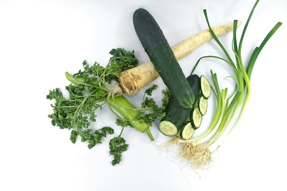 chili, cucumber, leek, parsley, wild onion, food, vegetable, spice, ingredients, nature