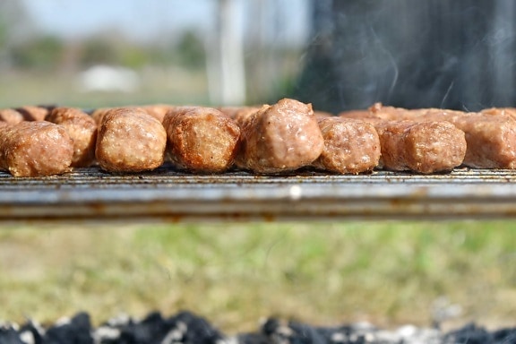 BBQ, charbon de bois, PIC-NIC, repas, viande, alimentaire, cuisine, Grill, chaud, fumée