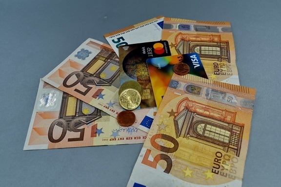 novčanica, kartice, eura, Evropa, razmjena, plastika, štednja, banka, novac, bankarstvo