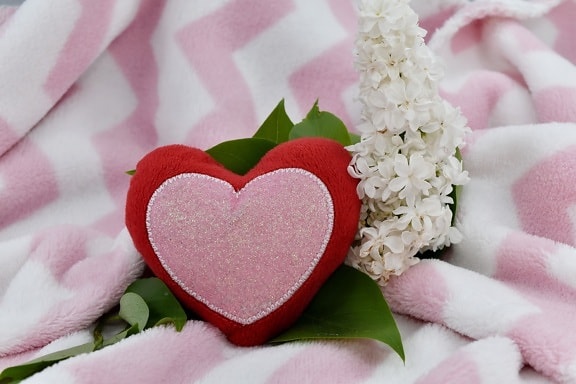 affection, blanket, decoration, heart, heartbeat, lilac, love, marriage, married, Valentine’s day