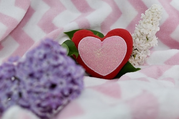 affection, lilas, amour, romantique, bouquet, arrangement, Rose, coeur, mariage, décoration