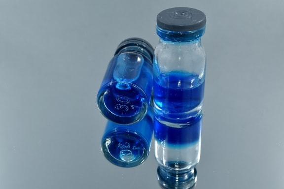 antiserum, blue, vaccination, vaccine, bottle, glass, cold, treatment, pharmacology, medicine