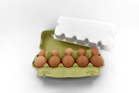 Картонна коробка, холестерин, яєчний ящик, свіжі, їжа, харчування, смачні, в приміщенні, здоров'я, приготування їжі