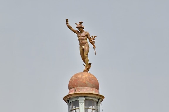 art, body, bronze, bust, man, statue, roof, architecture, dome, church
