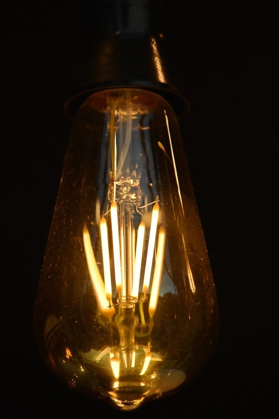 electricidad, iluminación, luz, reflexión, tensión, cables de, bombilla de luz, lámpara, noche