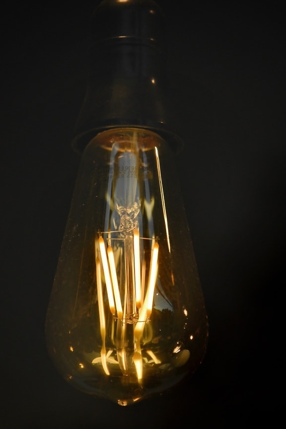 darkness, light brown, light bulb, lamp, glass, wire, bulb, electricity, light, energy