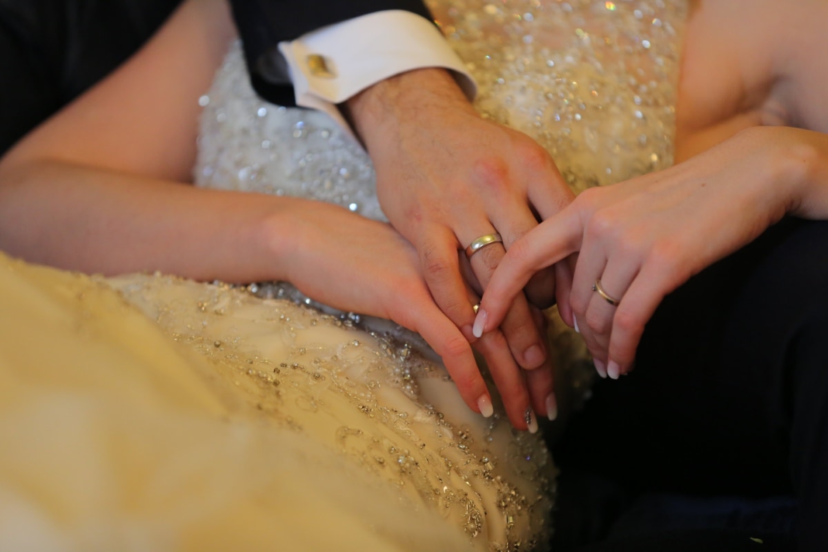 пръст, пръст, връзка, релаксираща, пръстени, романтичен, сватба, венчален пръстен, тяло, грижа