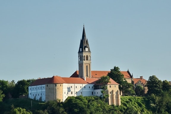 crkveni toranj, Hrvatska, vrh brda, samostan, arhitektura, rezidencija, kuća, religija, toranj, crkva