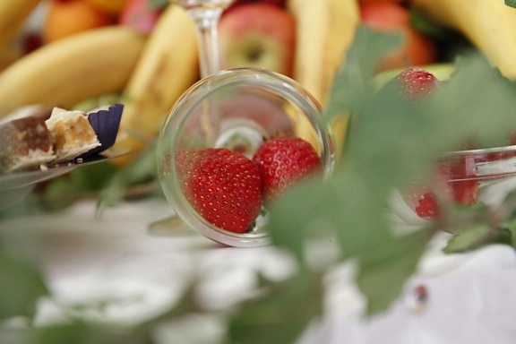 水果, 草莓, 性质, 餐饮, 叶, 甜, 花, 静物, 浆果, 早餐