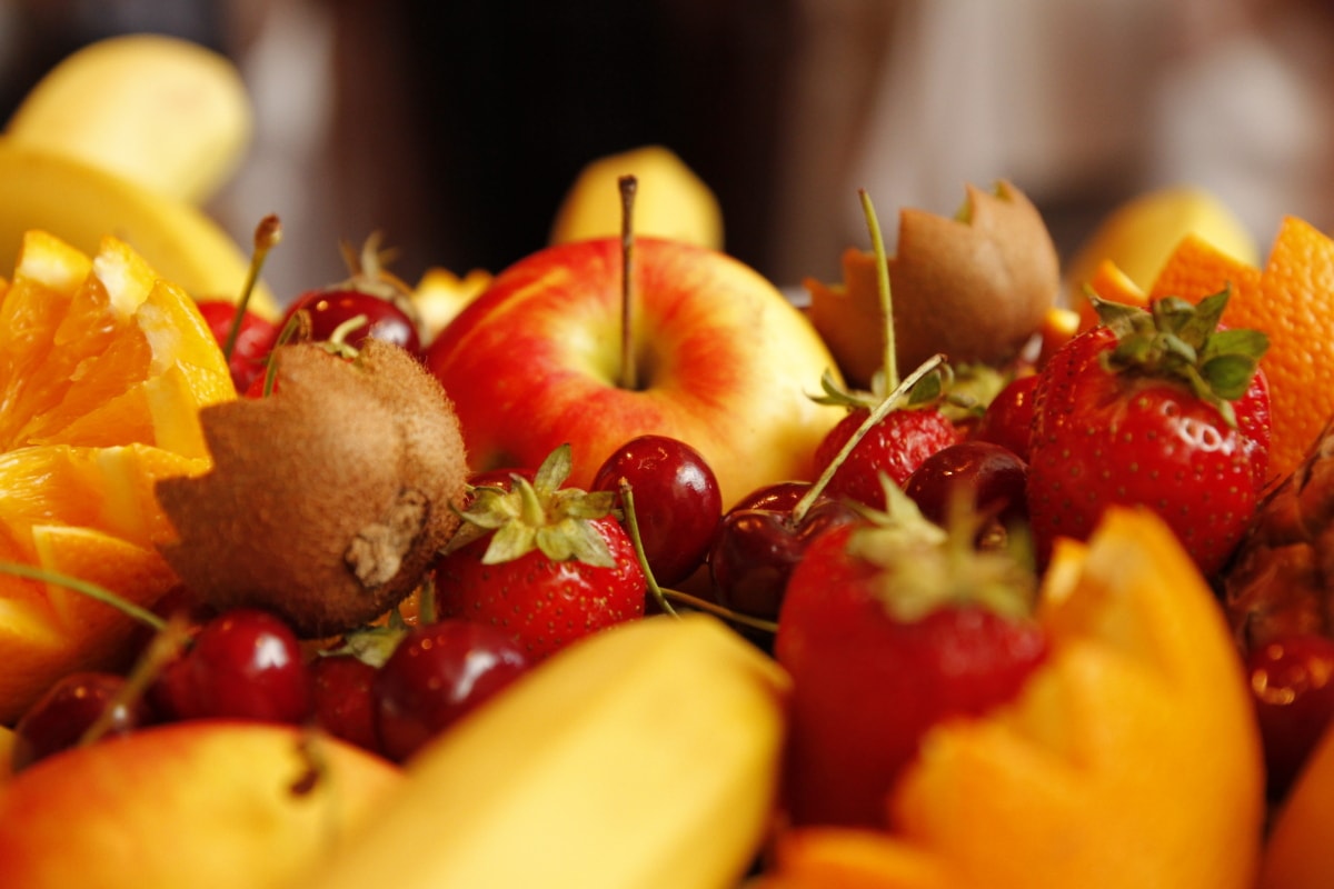 gıda, diyet, meyve, dut, elma, kivi, taze, sağlıklı, çilek, tatlı
