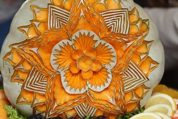 artistic, carvings, handmade, decoration, pumpkin, art, traditional, pattern, symbol, food