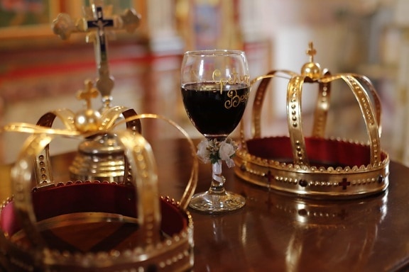 upacara, gereja, Salib, Mahkota, peristiwa, Ortodoks, anggur merah, pernikahan, partai, minuman