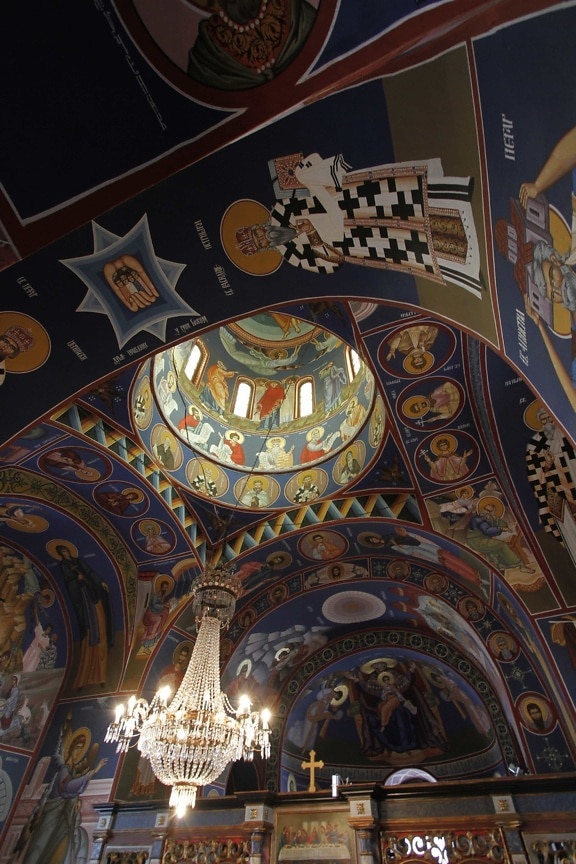 art, ceiling, christianity, famous, fine arts, orthodox, dome, architecture, cathedral, window