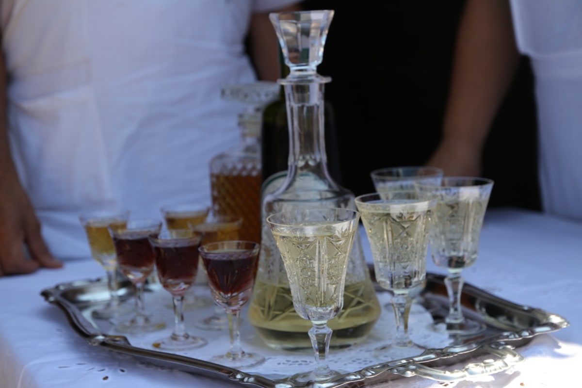 ceremonie, Champagne, drankje, bril, witte wijn, partij, viering, glas, wijn, drank