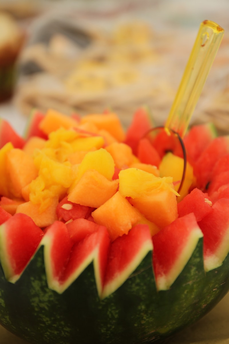 Vandmelon, melon, frugt, mad, lækker, sundhed, sommer, ernæring, tropisk, ingredienser