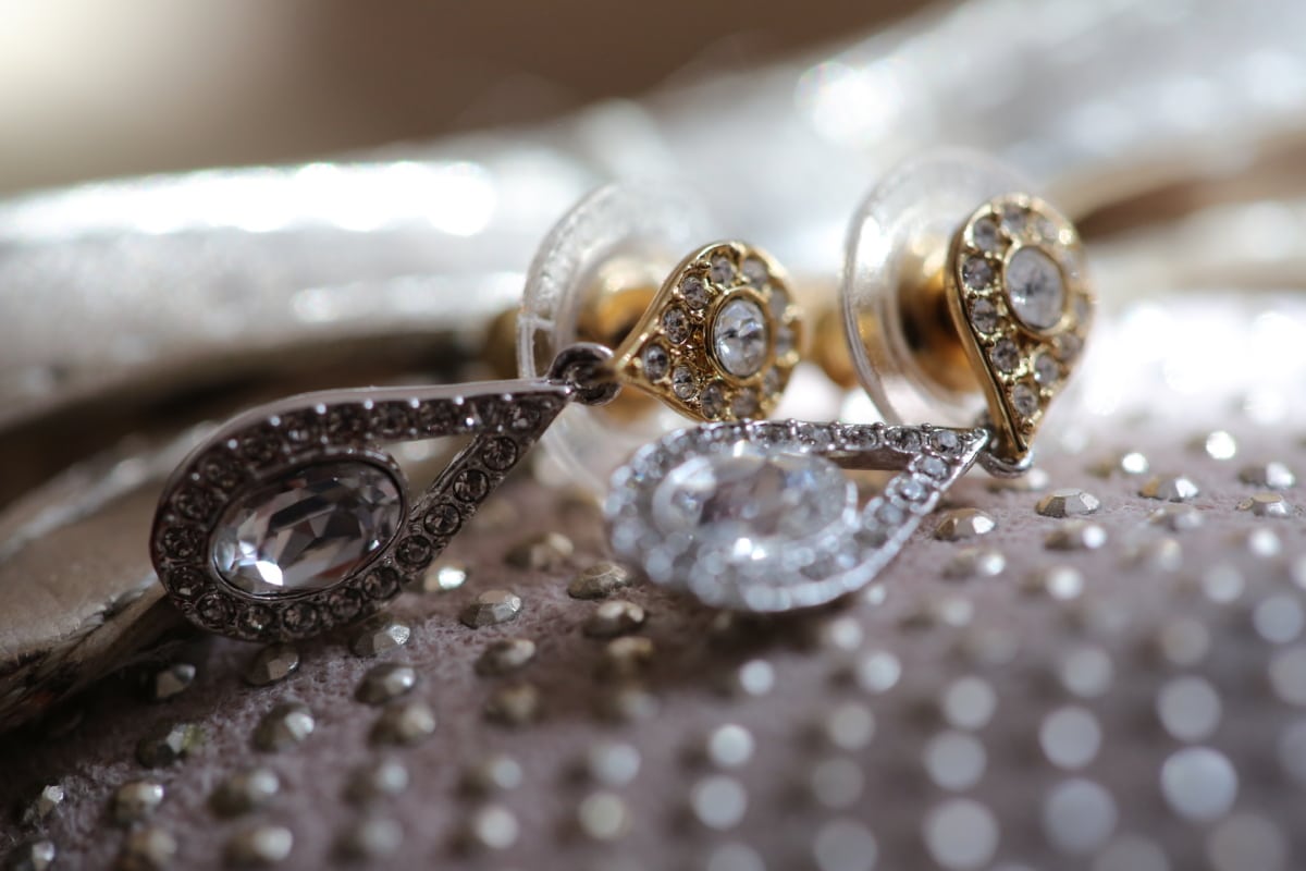 accesorio, Diamond, costoso, oro, joyería, joya, Collar, sujetador de, regalo, dispositivo