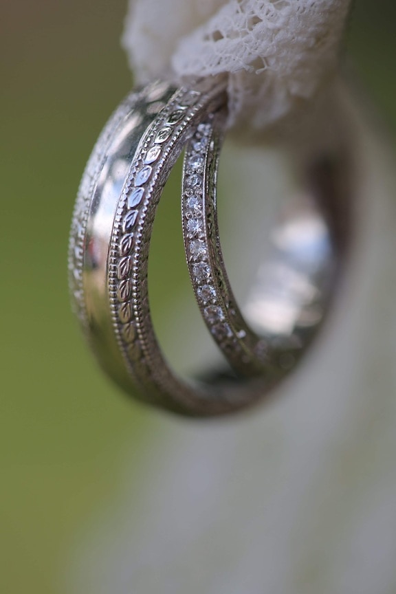 brilliant, close-up, gold, handmade, marriage, napkin, romantic, shining, wedding, wedding ring