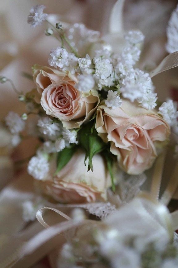 csokor, Rózsa, esküvő, esküvői csokor, fehér virág, szerelem, elrendezése, romantika, virágok, dekoráció