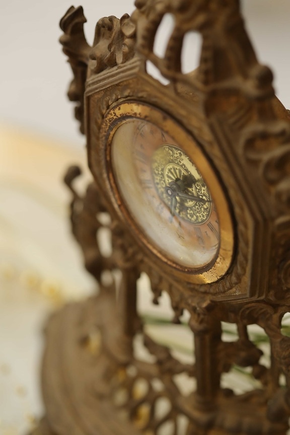 horloge analogique, analogue, antique, antiquité, baroque, fait main, mécanisme de, vieux, horloge, temps