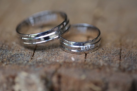 платина, пръстени, венчален пръстен, сватба, Любов, бижута, ангажираност, мъгла, блестящ, романтика