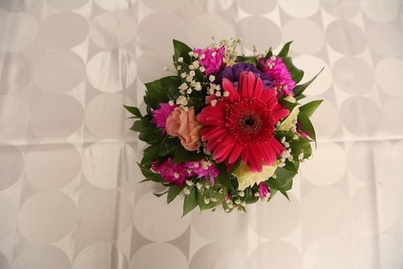 bouquet, romantica, seta, Tovaglia, vaso, fiori, disposizione, decorazione, amore, fiore
