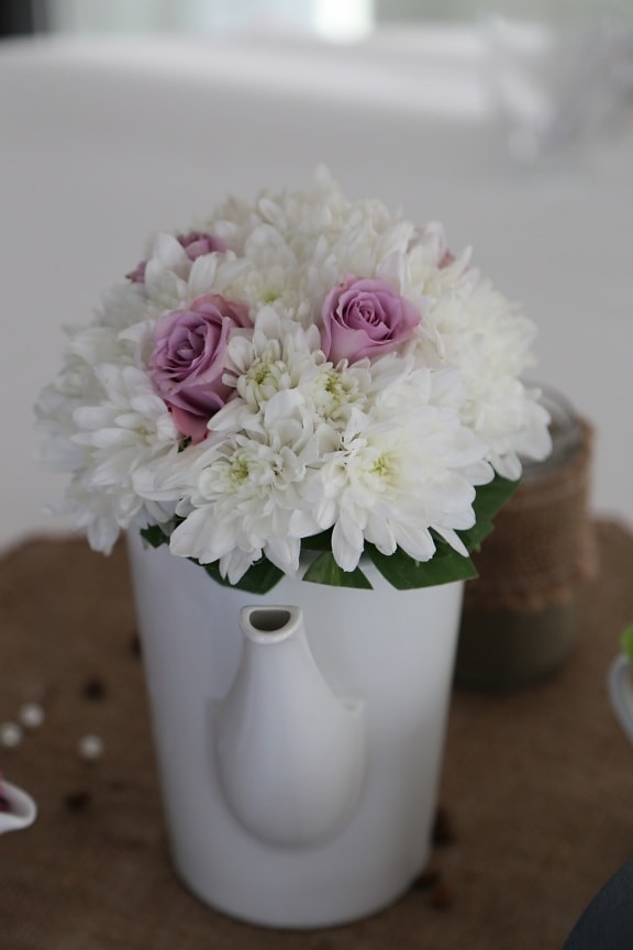 bouquet, céramique, décoration d’intérieur, Rose, porcelaine, des roses, vase, fleur blanche, fleur, arrangement