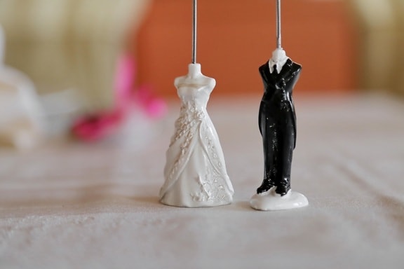 la mariée, céramique, Figurine, jeune marié, fait main, miniature, porcelaine, forme, bâtons, unique