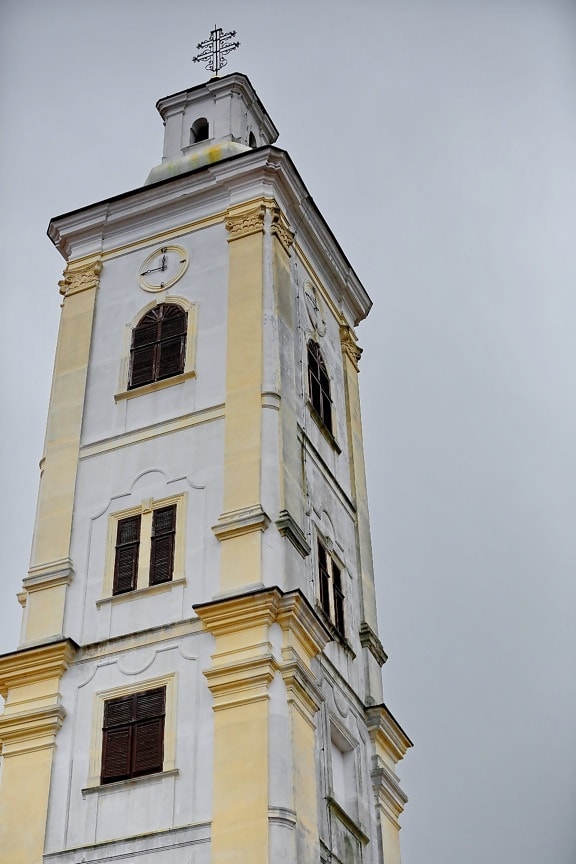 horloge analogique, baroque, steeple, façade, tour, religion, Église, Création de, architecture, vieux