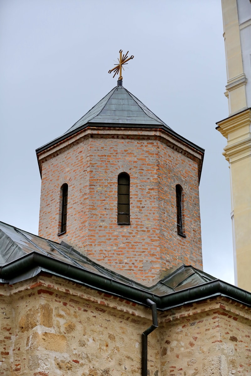 Fassade, Kirche, Erstellen von, Religion, Architektur, Turm, Kreuz, alt, Antike, Dach