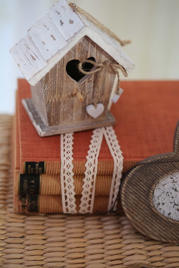 books, decoration, handmade, hearts, house, interior decoration, miniature, romantic, home, box