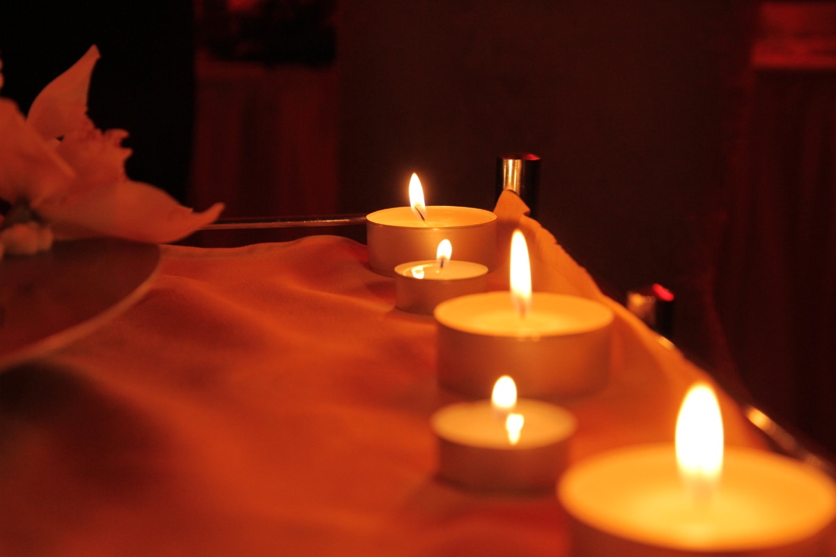 κεριά, φλόγες, φως, Ρομαντικό, κερί, φλόγα, φωτιά, σκούρο, φωτισμός, καύση
