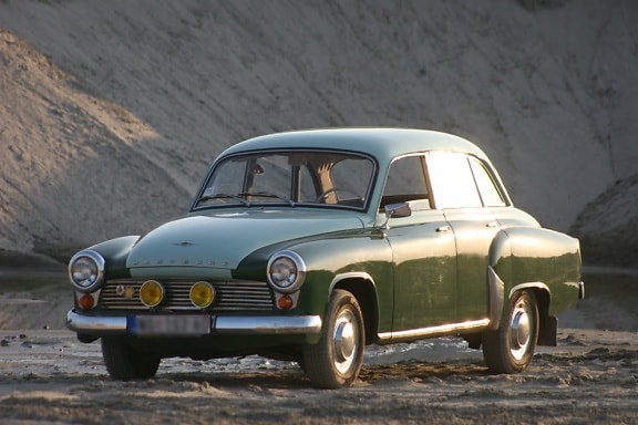 oldtimer, sedan, sunshine, car, nostalgia, sand dune, headlight, windshield, transportation, vehicle