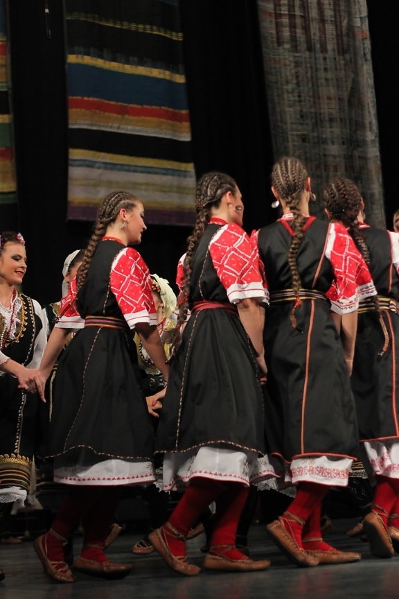 Folk, traditie, kunst, dansen, danser, kleding, Theater, kleding, zanger, mensen