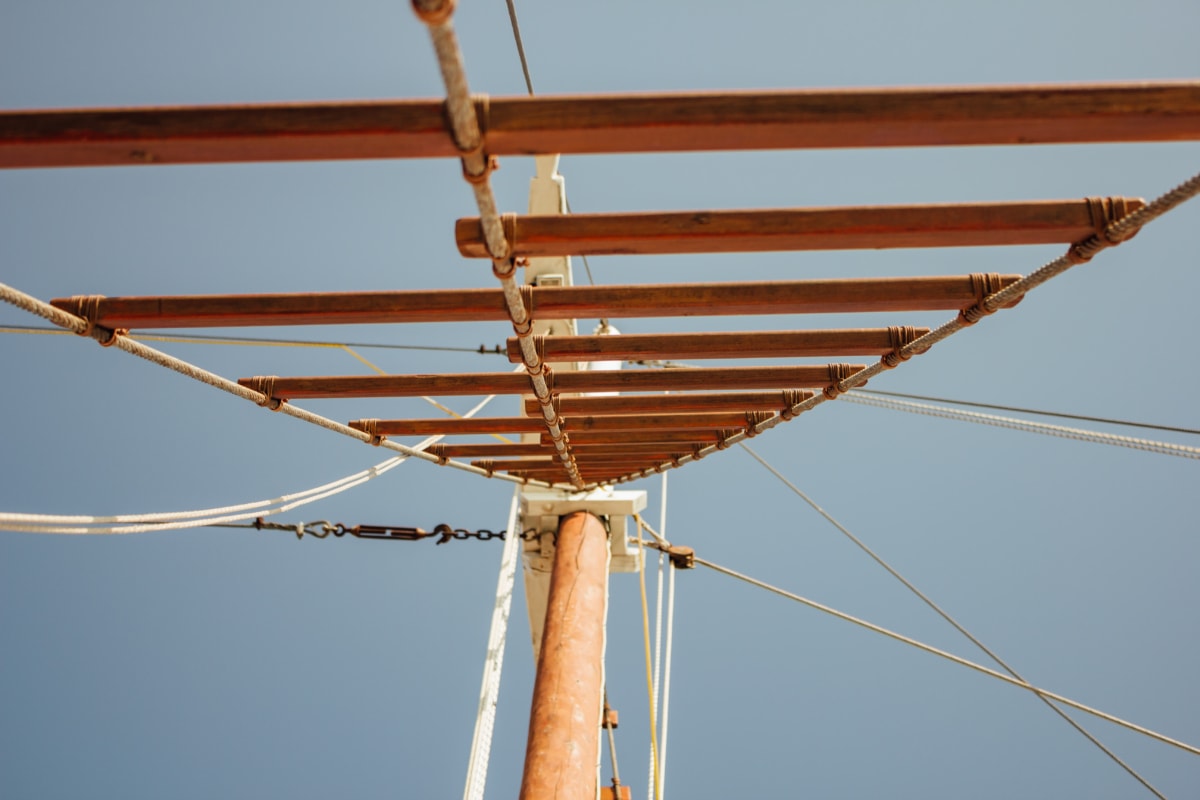 touw, ladder, zeilboot, pyloon, draad, hoge, industriële, industrie, structuur, staal