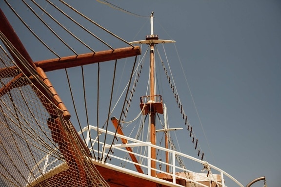 sailboat, ship, shipyard, sailing, pirate, watercraft, rope, boat, sail, mast