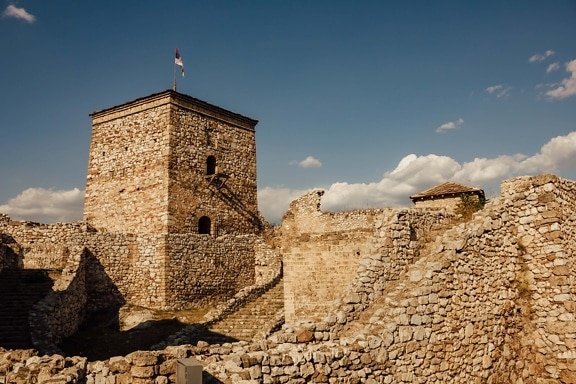 укрепление, кула, изкоп, камъни, стени, средновековна, архитектура, стена, крепост, древен