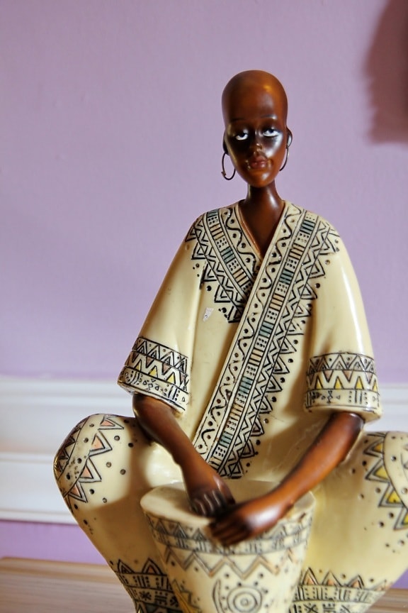 figurka, ručně vyráběné, Žena, Afrika, kresba, řezbářské práce, detaily, styl, řemeslo, Podrobnosti