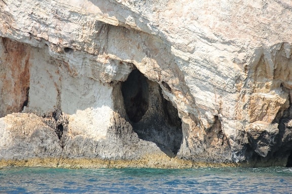 cave, limestone, geology, underground, landscape, nature, water, cliff, rock, sea