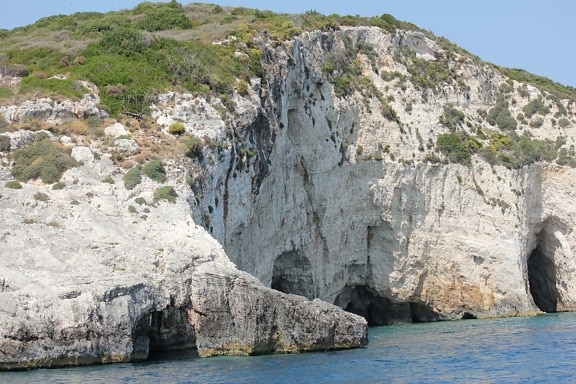 cliff, cave, geology, rock, coast, nature, beach, seashore, landscape, sea